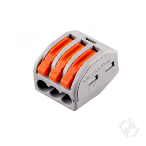 Клемма строительно-монтажная 3-проводная STEKKER, LD222-413 (32397)