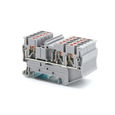 Клемма проходная , зажим push-in, 3 точки подключения, 2.5 кв.мм, серая (VPR-2.5-TWIN-GY) Клемма проходная , зажим push-in, 3 точки подключения, 2.5 кв.мм, серая (VPR-2.5-TWIN-GY)