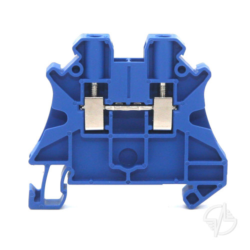 Клемма проходная , винтовой зажим, 2 точки подключения, 4 кв.мм, синяя (TUR-4-BU)
