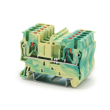 Клемма заземления , зажим push-in, 2 точки подключения, 2.5 кв.мм (VPR-2.5-PE-YG)