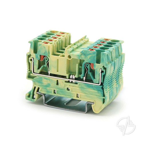 Клемма заземления , зажим push-in, 2 точки подключения, 2.5 кв.мм (VPR-2.5-PE-YG)