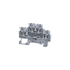 Клемма 2х-ярусная 2,5 кв.мм пружинная OptiClip CXDL-2,5-2L-I-серый КЭАЗ (289764)