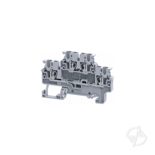 Клемма 2х-ярусная 2,5 кв.мм пружинная OptiClip CXDL-2,5-2L-I-серый КЭАЗ (289764)