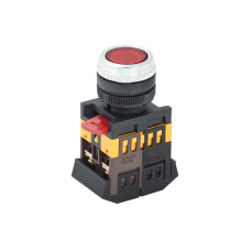 Кнопка ABLFS-22 красный d=22мм неон/240В 1з+1р IEK Кнопка ABLFS-22 красный d=22мм неон/240В 1з+1р IEK