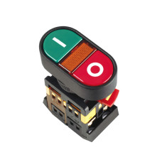 Кнопка APВВ-22N "I-O" d=22мм неон/240В 1з+1р IEK Кнопка APВВ-22N "I-O" d=22мм неон/240В 1з+1р IEK