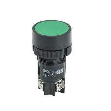 Кнопка SВ-7 "Пуск" зеленая 1з+1р d=22мм/240В IEK Кнопка SВ-7 "Пуск" зеленая 1з+1р d=22мм/240В IEK