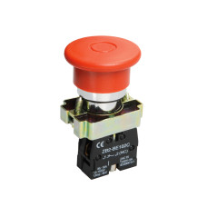 Кнопка управления LAY5-BT42 "Грибок" аварийная с фиксацией IEK