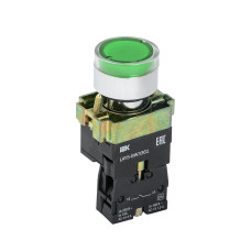 Кнопка управления LAY5-BW3361 с подсветкой зеленый 1з IEK
