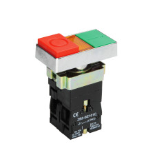 Кнопка управления LAY5-BW8465 "I-O" сдвоенная с подсветкой IEK Кнопка управления LAY5-BW8465 "I-O" сдвоенная с подсветкой IEK