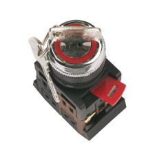 Переключатель АKS-22 на 2 положения "I-O" 1з+1р с ключом черный IEK Переключатель АKS-22 на 2 положения "I-O" 1з+1р с ключом черный IEK