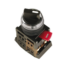 Переключатель АС-22 на 2 фиксированных положения "I-O" 1з+1р IEK Переключатель АС-22 на 2 фиксированных положения "I-O" 1з+1р IEK