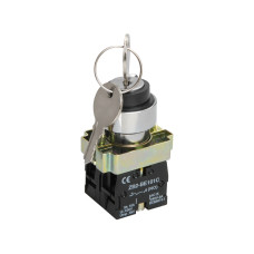 Переключатель LAY5-BG45 на 2 положения с ключом без фиксации IEK