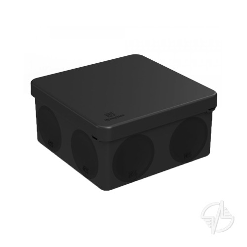 Коробка распаячная наружная черная 100х100х50 Промрукав (60-0300-9005)