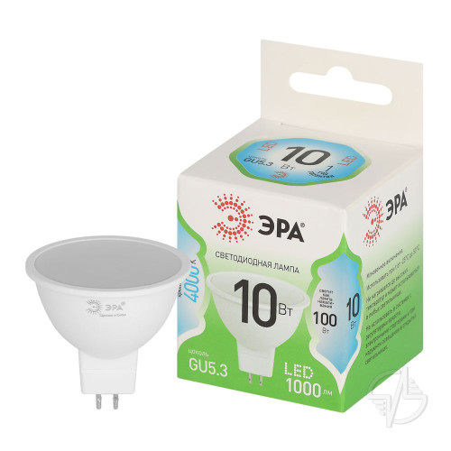 Лампа светодиодная LED 10 Вт 1000Лм 4000К MR16-10W-840-GU5.3 GU5.3 софит яркий белый свет Green Line (Б0067064)