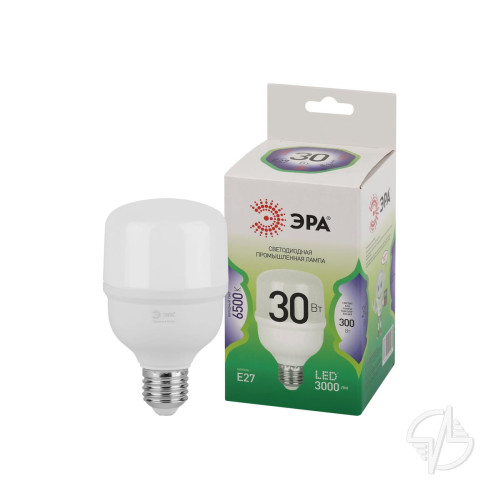 Лампа светодиодная высокой мощности LED 30 Вт 3000Лм 6500К T70 холодный E27 170-265В LED POWER T70-30W-865-E27 Green Line ЭРА (Б0067061)