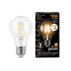 Лампа светодиодная LED 10вт,230в,Е27,FILAMENT,теплый Gauss (102802110)