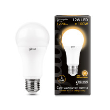 Лампа светодиодная LED 12вт 230в А60 Е27 теплый (102502112)