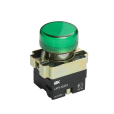 Индикатор LAY5-BU63 d=22мм зеленый IEK