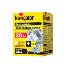 Лампа галогенная Navigator 12в 20вт GU4 35 мм (94200 NH-MR11)