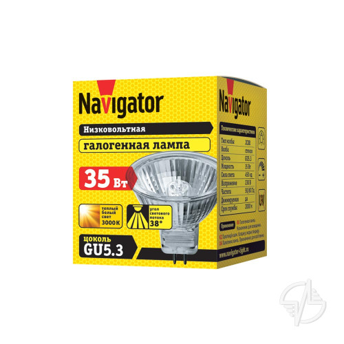 Лампа галогенная Navigator 35вт 220в GU5.3 51мм (94205 NH-JCDR)