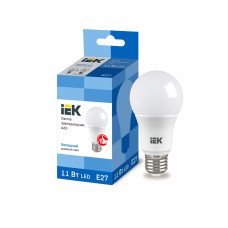 Лампа светодиодная ECO A60 шар 11Вт 230В 6500К E27 IEK