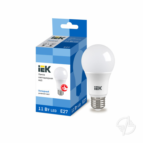 Лампа светодиодная ECO A60 шар 11Вт 230В 6500К E27 IEK