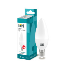 Лампа светодиодная LED 7вт Е14 белая матовая свеча ECO (LLE-C35-7-230-40-E14)