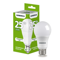 Лампа светодиодная A65 груша 25Вт 230В 4000К E27 GENERICA (LL-A65-25-230-40-E27-G)