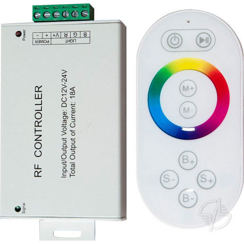 Контроллер для светодиодной ленты с П/У белый, 18А 12-24V, LD56 (21558)