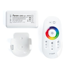 Контроллер RGB для светодиодной ленты с П/У белый, 12-24V, LD63 (48030) Контроллер RGB для светодиодной ленты с П/У белый, 12-24V, LD63 (48030)