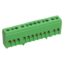 Шина PE "земля" в корпусном изоляторе на DIN-рейку ШНИ-6х9-12-К-З IEK Шина PE "земля" в корпусном изоляторе на DIN-рейку ШНИ-6х9-12-К-З IEK