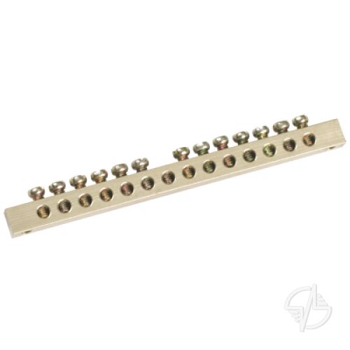 Шина PEN "земля-ноль" 6х9мм 14/1 (14групп/крепеж по центру) IEK