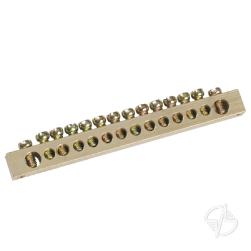 Шина PEN "земля-ноль" 8х12мм 14/2 (14групп/крепеж по краям) IEK