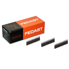 Гвозди 2.7x19 мм для монтажного пистолета кованные с ребрами жесткости  (1000шт/уп + без газа) Fedast (FD2719RBP)
