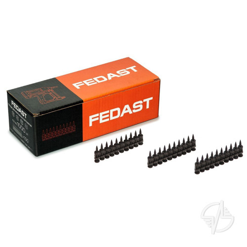 Гвозди 2.7x19 мм для монтажного пистолета кованные с ребрами жесткости  (1000шт/уп + без газа) Fedast (FD2719RBP)