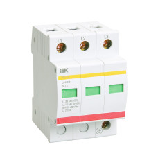 Ограничитель импульсных перенапряжений ОПС1-C 3P In=20kA Un=400B Im=40kA IEK