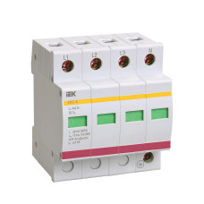 Ограничитель импульсных перенапряжений ОПС1-C 4P In=20kA Un=400B Im=40kA IEK
