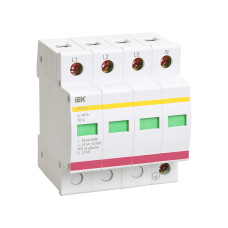 Ограничитель импульсных перенапряжений ОПС1-D 4Р In=5kA Un=230B Im=10kA IEK