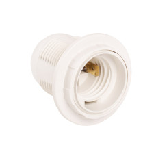 Патрон с кольцом Ппл27-04-К12 пластик Е27 белый (50шт) (стикер на изделии) IEK