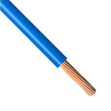 Провод силовой ПуГВ 1х10 синий (голубой) ТРТС многопроволочный