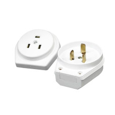 Разъем РШ-ВШ 32А 250В 2Р+РЕ скрытой установки белый UNIVersal (1236)