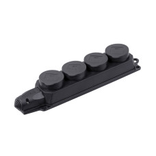 Розетка (колодка) 4-местная РБ34-1-0м с защитными крышками IP44 ОМЕГА IEK Розетка (колодка) 4-местная РБ34-1-0м с защитными крышками IP44 ОМЕГА IEK