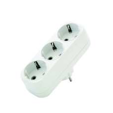 Тройник на 3 гнезда с заземлением 16А (А303)