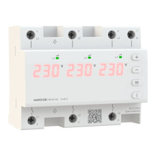 Реле напряжения трехфазное, 40А, красная индикация WELROK (D6-40 red)