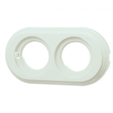 Лизетта Рамка 2-х постовая, пластик, цвет Слоновая кость Bironi (BF1-620-211)