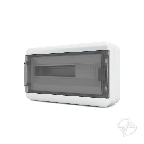 Щит ЩРН-П 18 модулей прозрачная черная дверца IP65 TEKFOR (BNK65-18-1)