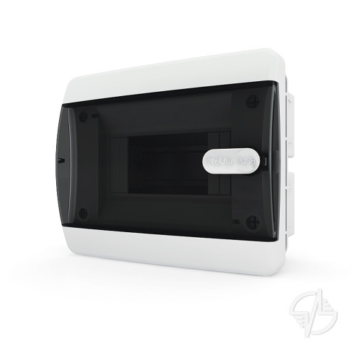 Щит ЩРВ-П на 6 модулей черная прозрачная дверца IP41 TEKFOR (CVK40-06-1)