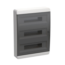 Щит ЩРН-П 54 модуля прозрачная черная дверца IP41 TEKFOR IEK (BNK40-54-1)