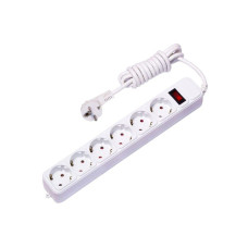 Сетевой фильтр Универсал 6х5м с выключателем ПВС 3х0.75 белый (967U-3005) Сетевой фильтр Универсал 6х5м с выключателем ПВС 3х0.75 белый (967U-3005)