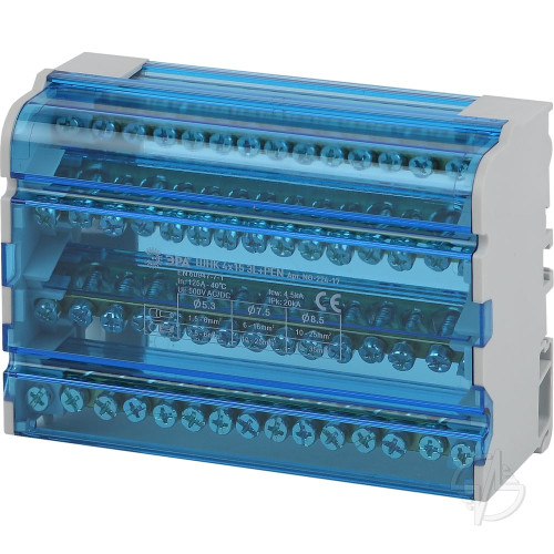 Шины на DIN-рейку в корпусе (кросс-модуль) ШНК 4х15 3L+PEN (Б0043935)